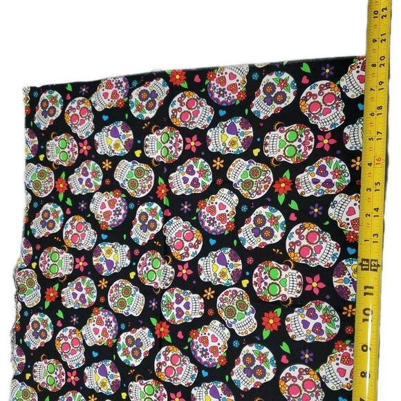 SUGAR SKULL 10 Fat Quarters  Cotton Quilt Fabric - Picture 3 of 16
